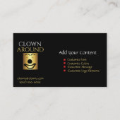 Gold Comedy Logos Abstracte Sjabloon Visitekaartje (Voorkant)