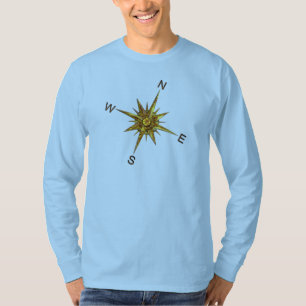 Gold Compass Points-navigatie T-shirt