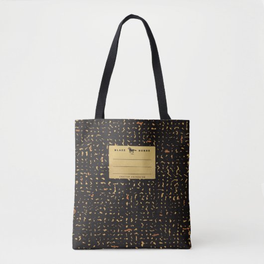 Gold Composition Notitieboek Tote Bag (Voorkant)