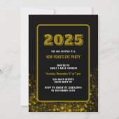 GOLD CONFETTI 2025 Nieuwjaarsnacht custom year Kaart (Voorkant)