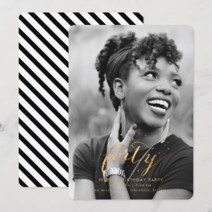 Gold Confetti 40e verjaardag 40e verjaardag Foto Kaart