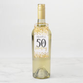 Gold Confetti 50 en Fabulous Birthday Flessenhanger (Op fles)