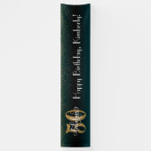 Gold Confetti 50 & Fabulous, Blauwgroen en Black O Spandoek (Verticaal)