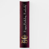 Gold Confetti 50 & Fabulous Hot Pink + Black Ombre Spandoek (Verticaal)