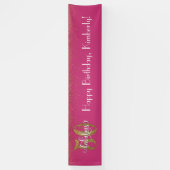 Gold Confetti 50 & Fantastische Happy Birthday, ro Spandoek (Verticaal)