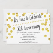 Gold Confetti 50e Jubileum feestdagen Kaart (Voorkant)