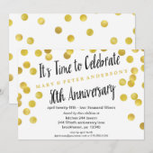 Gold Confetti 50e Jubileum feestdagen Kaart (Voorkant / Achterkant)