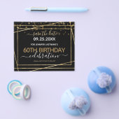 Gold Confetti 60th Birthday Save the Date Flyer (Enkel)
