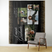 Gold Confetti 6 Photo Collage-congraties voor ons Wandkleed (In situ)