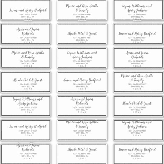 Gold Confetti | Adresetiketten van de zwarte bruil Sticker (Voorkant)