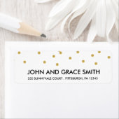 Gold Confetti adreslabel Etiket (Insitu)