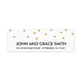 Gold Confetti adreslabel Etiket (Voorkant)