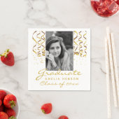 Gold Confetti Afstuderen Afstuderen Foto Servet (Insitu)