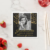 Gold Confetti Afstuderen Afstuderen Foto Servet (Insitu)