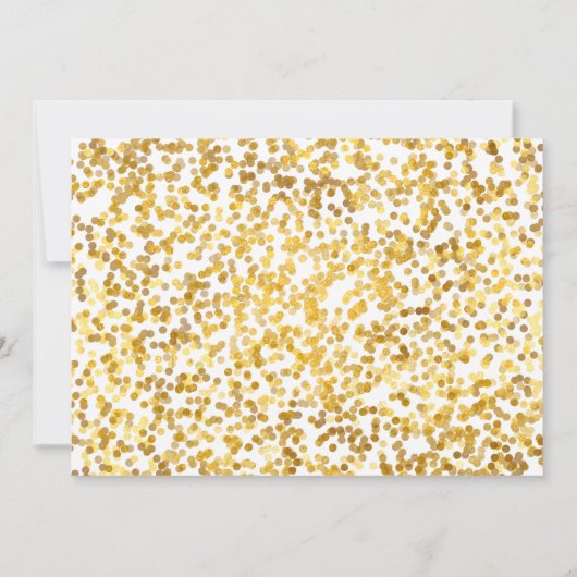 Gold Confetti Afstuderen fotokaart Kaart (Achterkant)