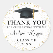 Gold confetti Afstuderen Hartelijk dank