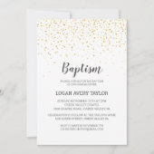 Gold Confetti Baby Baptisme Kaart (Voorkant)