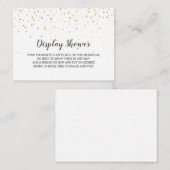 Gold Confetti Baby Display Shower Informatiekaartje (Voorkant / Achterkant)