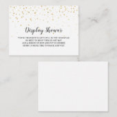 Gold Confetti Baby Display Shower Informatiekaartje (Voorkant / Achterkant)