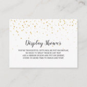 Gold Confetti Baby Display Shower Informatiekaartje (Voorkant)