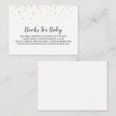 Gold Confetti Baby shower Book Request Informatiekaartje (Voorkant / Achterkant)