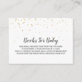 Gold Confetti Baby shower Book Request Informatiekaartje (Voorkant)