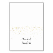Gold Confetti Baby shower Buffet Food Labels Kaart (Voorkant)
