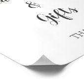 Gold Confetti Baby shower Kaarten en cadeaubonnen Poster (Hoek)