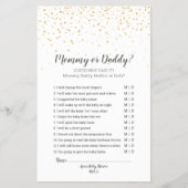 Gold Confetti Baby shower mama of papa Game Flyer (Voorkant)