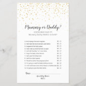 Gold Confetti Baby shower Mummy of papa Game Flyer (Voorkant)