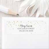 Gold Confetti Baby shower Return Address Labels (Insitu)