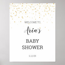 Gold Confetti Baby shower Welkomstteken