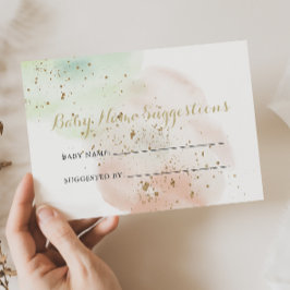 Gold Confetti Baby — Suggestiekaart Visitekaartje