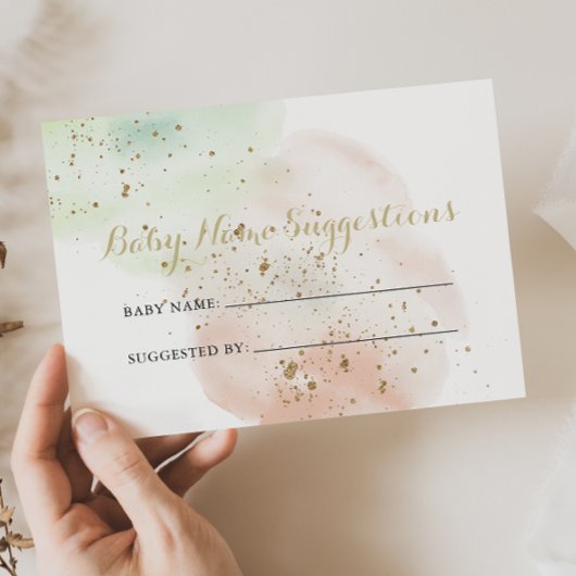 Gold Confetti Baby — Suggestiekaart Visitekaartje