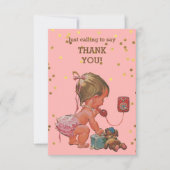 Gold Confetti  Baby telefonisch bedankt (Voorkant)