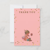 Gold Confetti  Baby telefonisch bedankt (Achterkant)