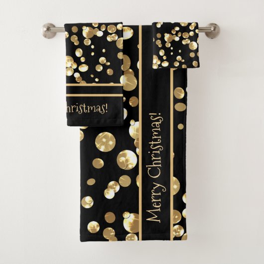 Gold confetti bad handdoek (Insitu)