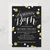 Gold Confetti Bash | Bachelorette Party Kaart (Voorkant)