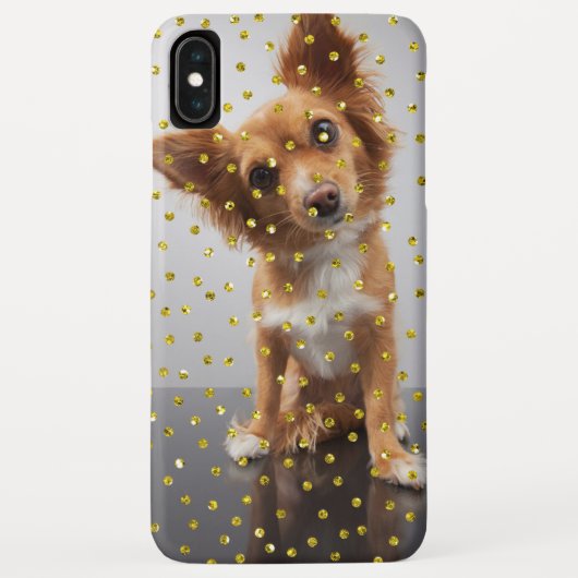 Gold confetti bedekking, voeg je foto toe! Case-Mate iPhone case (Achterkant)