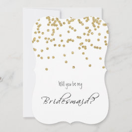 Gold Confetti - Ben je mijn bruidsmeisje? Kaart