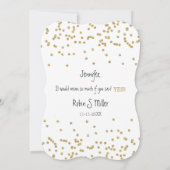 Gold Confetti - Ben je mijn bruidsmeisje? Kaart (Achterkant)