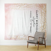 Gold Confetti Birthday Backdrop Elke leeftijd Wandkleed (In Situ (horizontaal))