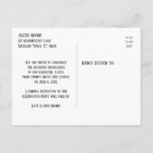 Gold Confetti Black Graduation Party Save the Date Briefkaart (Achterkant)