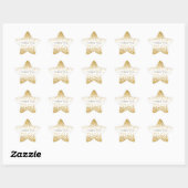 Gold Confetti Bling Dank u Ster Sticker (Vel)