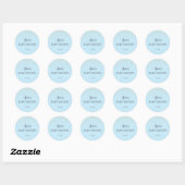 Gold Confetti Blue Baby shower Envelope Seal Ronde Sticker (Vel)