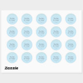 Gold Confetti Blue Baby shower Favor Ronde Sticker (Vel)