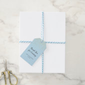 Gold Confetti Blue Baby shower Hartelijk dank Cadeaulabel (Met Touw)