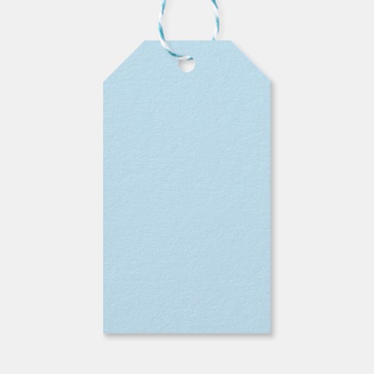Gold Confetti Blue Baby shower Hartelijk dank Cadeaulabel (Achterkant)