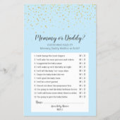 Gold Confetti Blue Baby shower mama of papa Game Flyer (Voorkant)