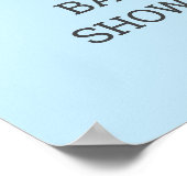 Gold Confetti Blue Baby shower Welkomstteken Poster (Hoek)